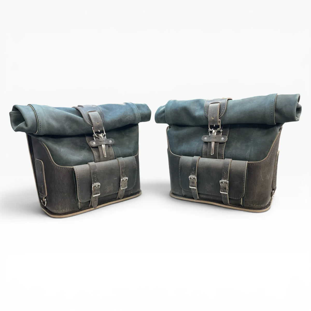 BMW R18 Buffalo Leather RollTop Panniers / Saddlebags - URP02 (Pair)